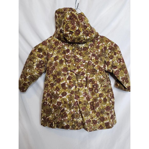 Vintage Penneys Toddlertime Coat Brown Floral - Picture 5 of 7